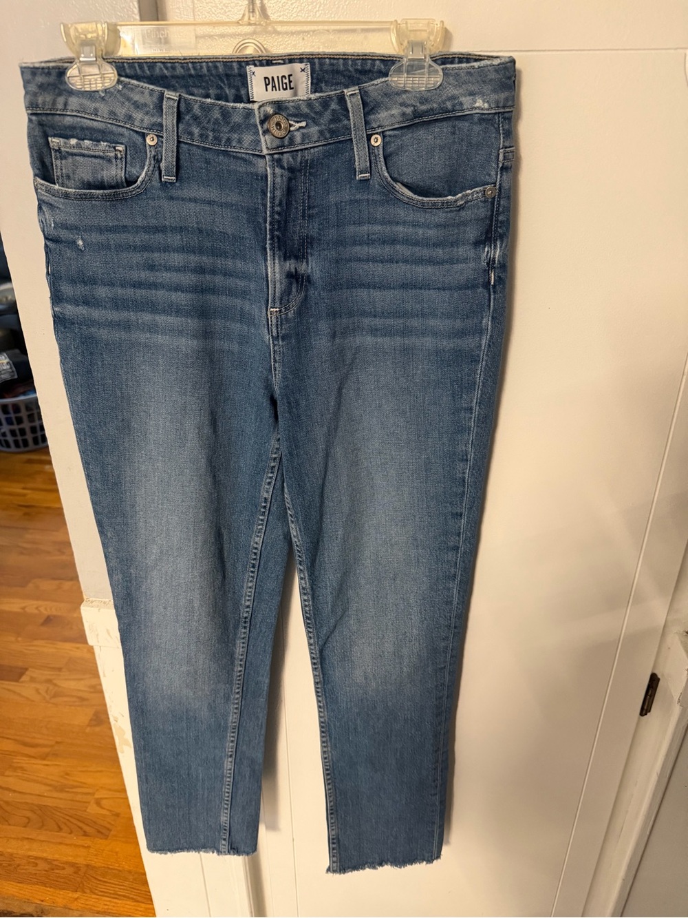 PAIGE Hockston slim Women's Mid Blue High-Rise Skinny Jeans
